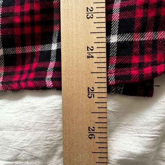 Riders By Lee Women's Red & Black Plaid Button-Up Shirt Size L - Picture 9 of 10